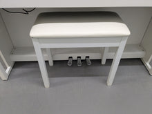 Load image into Gallery viewer, Yamaha Clavinova CLP-625 digital piano and stool in satin white stock #24565