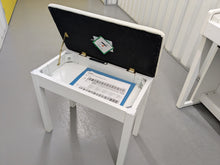 Load image into Gallery viewer, Yamaha Clavinova CLP-625 digital piano and stool in satin white stock #24565