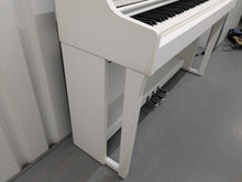 Load image into Gallery viewer, Yamaha Clavinova CLP-625 digital piano and stool in satin white stock #24565