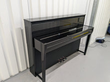 Load image into Gallery viewer, Yamaha Clavinova CLP-685 digital piano and stool in glossy black polished ebony stock #24586