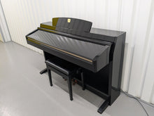 Load image into Gallery viewer, Yamaha Clavinova CLP-240PE Digital Piano polished GLOSSY BLACK stock # 24598