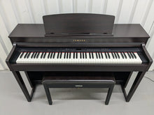 Load image into Gallery viewer, Yamaha Clavinova CLP-470 in dark rosewood with wooden keys action + stool stock no 24597