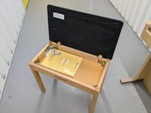 Load image into Gallery viewer, Roland HP102e digital piano and stool in light oak finish stock number 24617