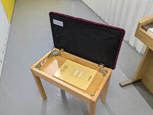 Load image into Gallery viewer, Roland HP102e digital piano and stool in light oak finish stock number 24614