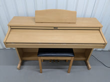 Load image into Gallery viewer, Roland HP-3E Digital Piano and stool in light oak finish Stock nr 24628
