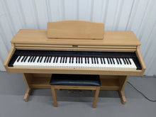 Load image into Gallery viewer, Roland HP-3E Digital Piano and stool in light oak finish Stock nr 24628