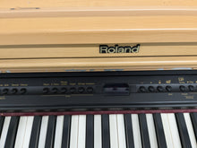 Load image into Gallery viewer, Roland HP-3E Digital Piano and stool in light oak finish Stock nr 24628