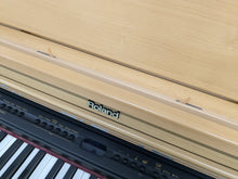 Load image into Gallery viewer, Roland HP-3E Digital Piano and stool in light oak finish Stock nr 24628