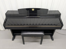 Load image into Gallery viewer, Yamaha Clavinova CLP-240PE Digital Piano polished GLOSSY BLACK stock # 25019