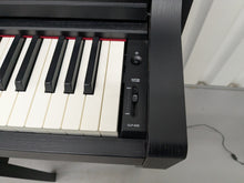 Load image into Gallery viewer, Yamaha Clavinova CLP-635 Digital Piano and stool in satin black stock #25025