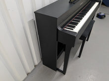 Load image into Gallery viewer, Yamaha Clavinova CLP-635 Digital Piano and stool in satin black stock #25025