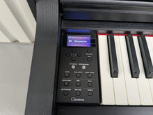 Load image into Gallery viewer, Yamaha Clavinova CLP-635 Digital Piano and stool in satin black stock #25025