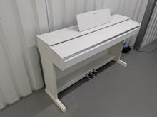 Load image into Gallery viewer, Yamaha Arius YDP-143 Digital Piano and stool in satin white finish stock #25032