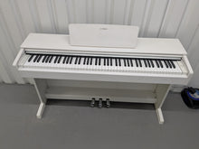 Load image into Gallery viewer, Yamaha Arius YDP-143 Digital Piano and stool in satin white finish stock #25032
