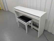 Load image into Gallery viewer, Roland F130R Digital Piano in white with matching colour stool stock # 25027