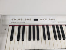 Load image into Gallery viewer, Roland F130R Digital Piano in white with matching colour stool stock # 25027