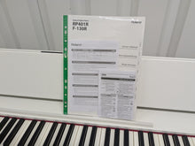 Load image into Gallery viewer, Roland F130R Digital Piano in white with matching colour stool stock # 25027