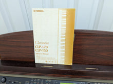 Load image into Gallery viewer, Yamaha Clavinova CLP-170 Digital Piano and stool in mahogany colour stock #25045