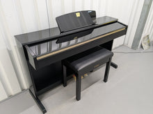 Load image into Gallery viewer, Yamaha Clavinova CLP-320PE Digital Piano and stool Glossy Black stock no 25047