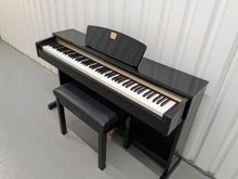 Load image into Gallery viewer, Yamaha Clavinova CLP-320PE Digital Piano and stool Glossy Black stock no 25047