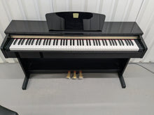 Load image into Gallery viewer, Yamaha Clavinova CLP-320PE Digital Piano and stool Glossy Black stock no 25047