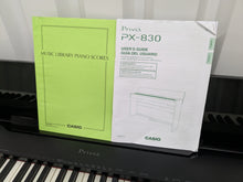 Load image into Gallery viewer, Casio Privia PX-830 slimline Compact Digital Piano glossy black stock #25067