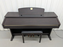 Load image into Gallery viewer, Yamaha Clavinova CLP-120 Digital Piano and stool in dark rosewood stock #25075