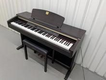 Load image into Gallery viewer, Yamaha Clavinova CLP-120 Digital Piano and stool in dark rosewood stock #25075