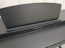 Load image into Gallery viewer, Yamaha clavinova CLP-725 digital piano and stool in satin black stock #25076