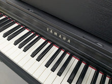 Load image into Gallery viewer, Yamaha clavinova CLP-725 digital piano and stool in satin black stock #25076