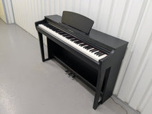 Load image into Gallery viewer, Yamaha clavinova CLP-725 digital piano and stool in satin black stock #25076