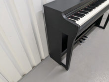 Load image into Gallery viewer, Yamaha clavinova CLP-725 digital piano and stool in satin black stock #25076