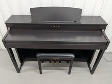 Load image into Gallery viewer, Yamaha Clavinova CLP-470 in dark rosewood with wooden keys action + stool #25080