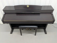 Load image into Gallery viewer, Yamaha Clavinova CLP-340 Digital Piano and stool in dark rosewood stock # 25081