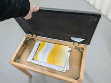 Load image into Gallery viewer, Roland HP201 digital piano and stool in light oak finish stock number 25085