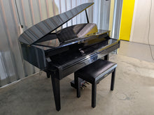 Load image into Gallery viewer, Yamaha Clavinova CLP-465GP in polished glossy black + stool. stock number 25083