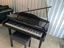 Load image into Gallery viewer, Yamaha Clavinova CLP-465GP in polished glossy black + stool. stock number 25083