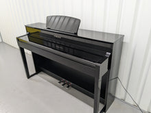Load image into Gallery viewer, Yamaha Clavinova CLP-535 CLP-535PE Digital Piano in gloss black stock # 25101