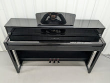Load image into Gallery viewer, Yamaha Clavinova CLP-535 CLP-535PE Digital Piano in gloss black stock # 25101