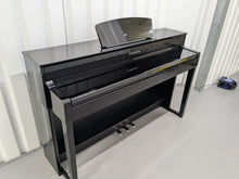 Load image into Gallery viewer, Yamaha Clavinova CLP-535 CLP-535PE Digital Piano in gloss black stock # 25101