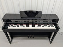 Load image into Gallery viewer, Yamaha Clavinova CLP-535 CLP-535PE Digital Piano in gloss black stock # 25101