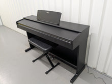 Load image into Gallery viewer, Yamaha Arius YDP-145 digital piano and stool in satin black finish stock nr 25100