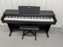 Load image into Gallery viewer, Yamaha Arius YDP-145 digital piano and stool in satin black finish stock nr 25100
