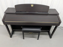 Load image into Gallery viewer, Yamaha Clavinova CLP-150 digital piano and stool in dark rosewood stock #25116
