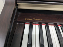 Load image into Gallery viewer, Yamaha Clavinova CLP-150 digital piano and stool in dark rosewood stock #25116
