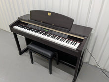 Load image into Gallery viewer, Yamaha Clavinova CLP-150 digital piano and stool in dark rosewood stock #25116