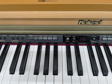 Load image into Gallery viewer, Roland HP203 digital piano and stool in cherry wood finish stock number 25118