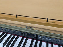 Load image into Gallery viewer, Roland HP203 digital piano and stool in cherry wood finish stock number 25118