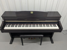 Load image into Gallery viewer, Yamaha Clavinova CLP-340 Digital Piano and stool in dark rosewood stock # 25130