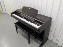 Load image into Gallery viewer, Yamaha Clavinova CLP-120 Digital Piano and stool in dark rosewood stock #25134